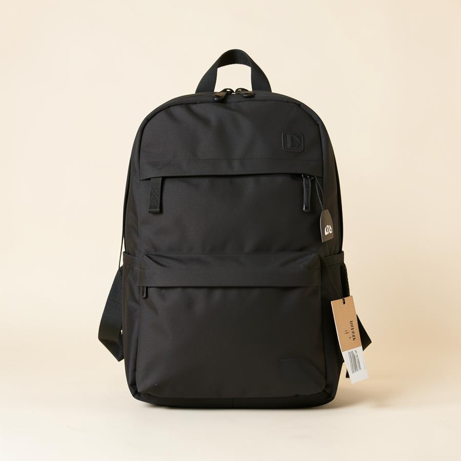 Black nylon everyday backpack