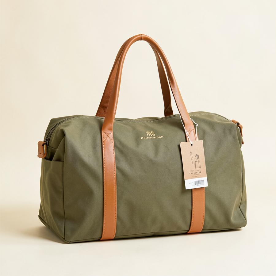 Waxed cotton weekend holdall